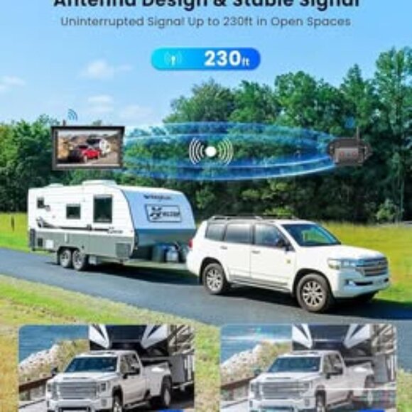 AUTO-VOX 7" HD Wireless Backup Camera for Furrion System - Picture 6 of 8